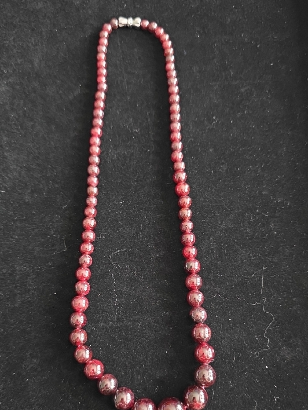 Elegant Garnet Red Beaded Necklace - Women's Jewelry